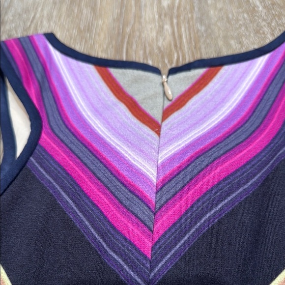 Trina Turk Size 8 Black and White Colorful Sleeveless Halter Sundress - Picture 7 of 11